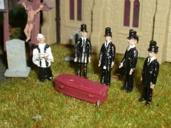 Langley F64 - Unpainted Victorian Funeral Scene OO Scale 